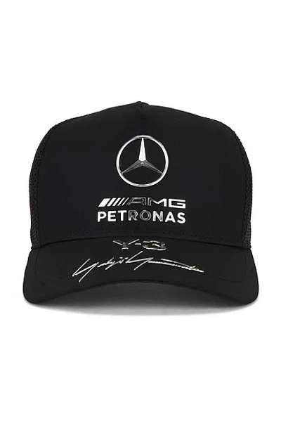Y-3 X F1 Mercedes Trucker Cap In Black