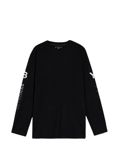 Y-3 X Mercedes Chaos Logo Long-sleeves T-shirt In Black