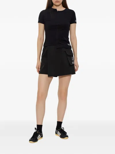 Y-3 X Mercedes Logo-print T-shirt In Black
