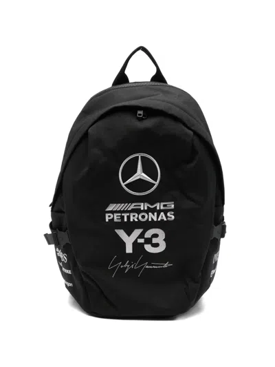 Y-3 X Mercedes-amg Petronas F1 Logo-embroidered Backpack In Black