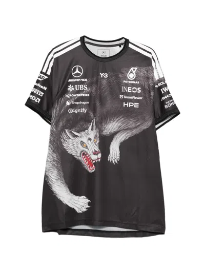 Y-3 X Mercedes-amg Petronas F1 Print-detail T-shirt In Black