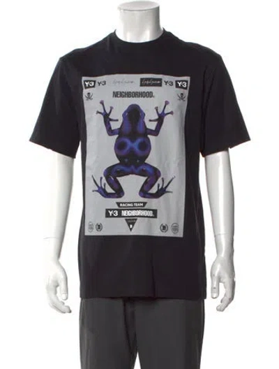 Pre-owned Y-3 X Neighborhood Graphic Print T-shirt W/ Tags In Black