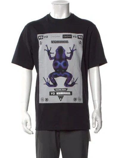 Pre-owned Y-3 X Neighborhood Graphic Print T-shirt W/ Tags In Black