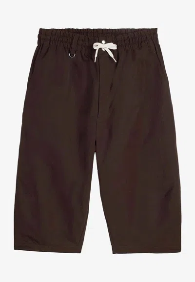 Y-3 X Wales Bonner Bermuda Shorts In Brown