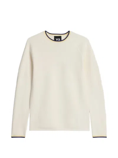 Y-3 X Wales Bonner Raglan-sleeve Sweater In White