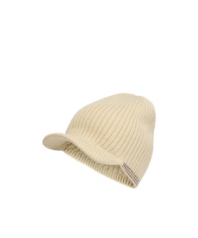 Y-3 X Wales Bonner Ribbed-knit Beanie Hat In Off White