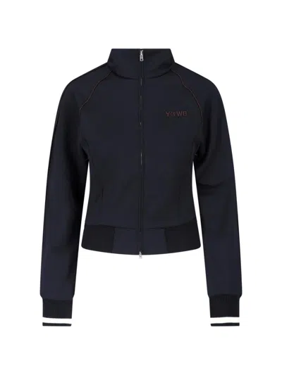 Y-3 X Wales Bonner Zip Hoodie "track" In Black
