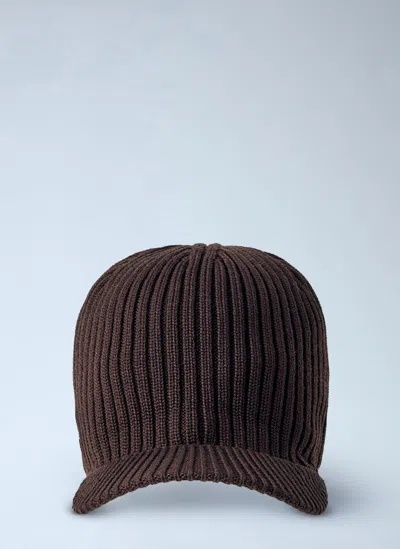 Y-3 X Wb Ribbed Knit Beanie In Brown