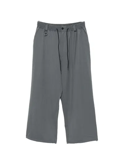 Y-3 X Yohji Yamamoto Drawstring-waist Trousers In Green
