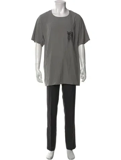 Pre-owned Y-3 X Yohji Yamamoto Graphic Print Shirt In Gray