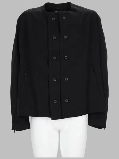 Y-3 Uniform Adaptive Boxy Oversized Double-breasted Polyester Jacket In Blue