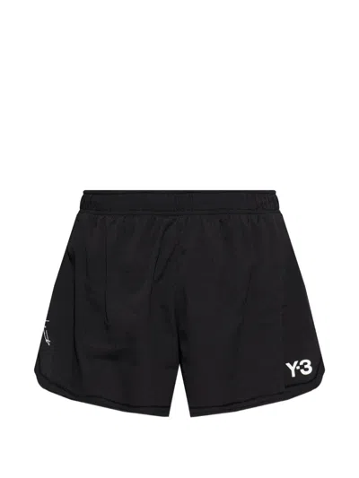 Y-3 Logo Stretch-polyamide Running Shorts In Black