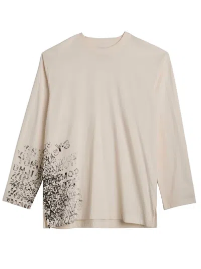 Y-3 Y - 3 T-shirt "gfx" In Neutral