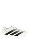 Y-3 White Black Adios 9 Mesh Elasticized Rubber-sole Sneakers In White