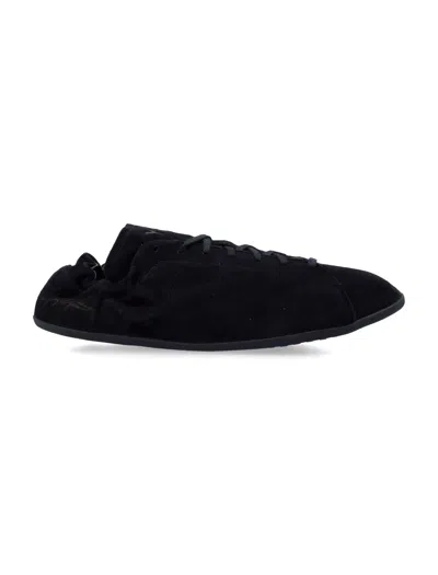 Y-3 Black Suede Stan Smith Lo Pro Sneakers In Animal Print
