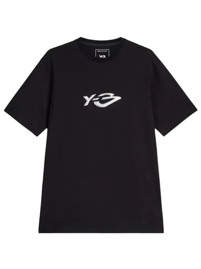 Y-3 Liquid Logo Short Sleeve T-shirt In Black