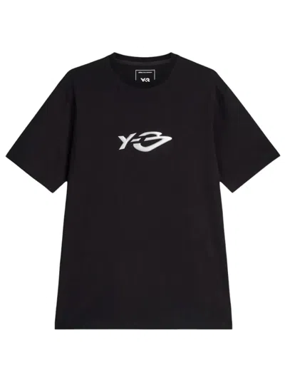 Y-3 Liquid Logo Short Sleeve T-shirt In Black