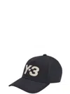 Y-3 Logo Baseball Cap Six Panel Curved Peak In Black