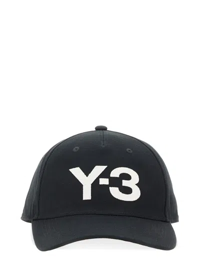 Y-3 Jp1142 Logo-embroidered Cotton Baseball Cap In Black
