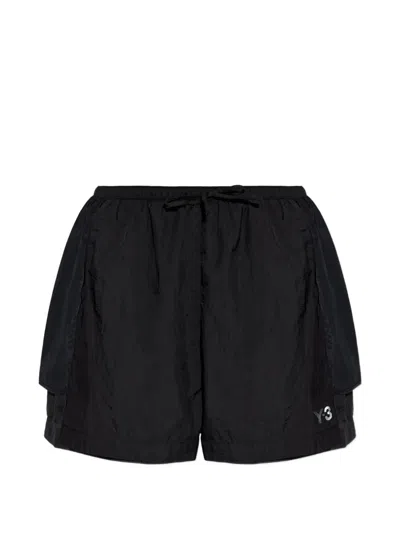 Y-3 Logo-print Shorts In Black