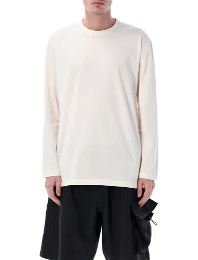 Y-3 Long Sleeve White Jersey T-shirt