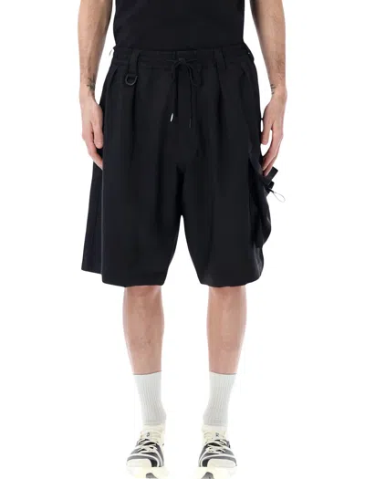 Y-3 Oversize Sport Uniform Cargo Shorts In Black