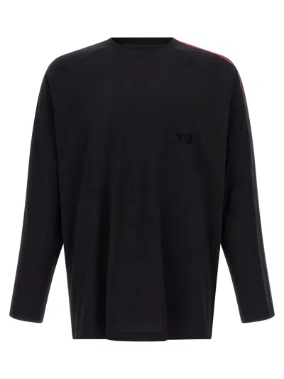 Y-3 ' Oversized Gradient Stripes' T-shirt In Black