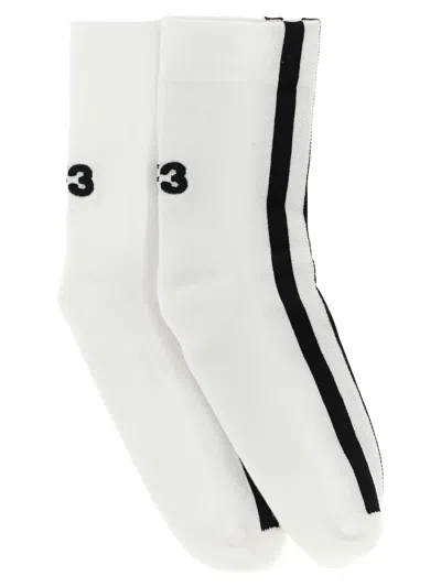 Y-3 Bicolor Cotton Socks Clothing In White