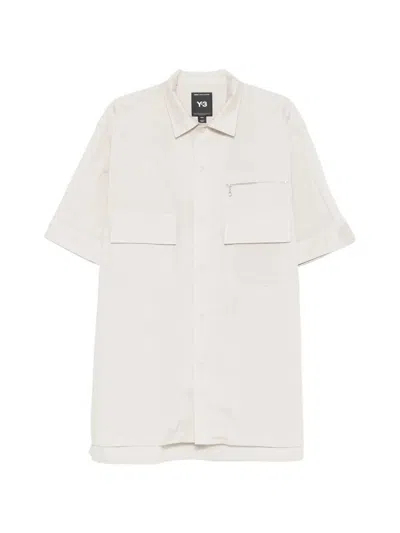 Y-3 Ut Zipped-pocket Shirt In White