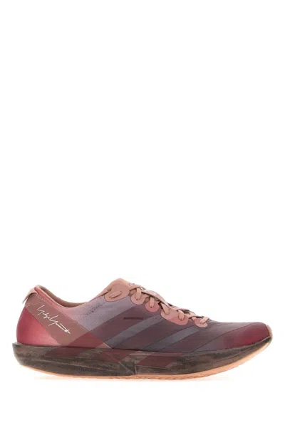 Y3 Yamamoto Dark Pink Fabric Y3 Adios 9 Sneakers In Red