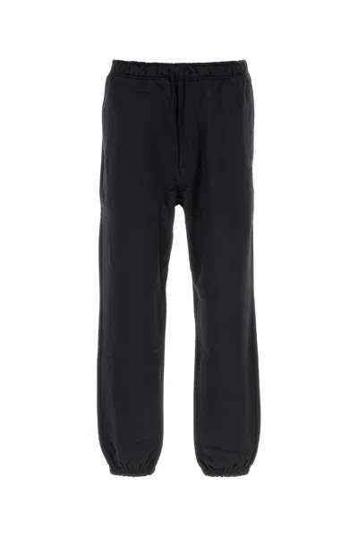 Y3 YAMAMOTO Y3 YAMAMOTO BLACK COTTON BLEND JOGGERS