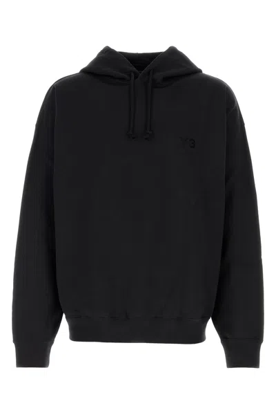 Y3 YAMAMOTO Y3 YAMAMOTO BLACK COTTON BLEND OVERSIZE SWEATSHIRT