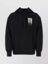 Y3 YAMAMOTO COTTON HOODED SWEATSHIRT WITH RIBBED CUFFS