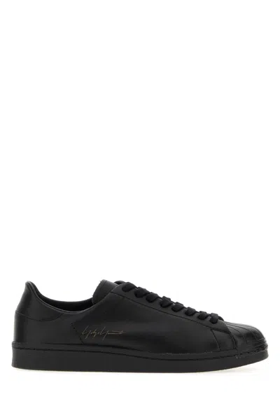 Y3 Yamamoto Unisex Leather Sneaker With Rubber Sole In Black