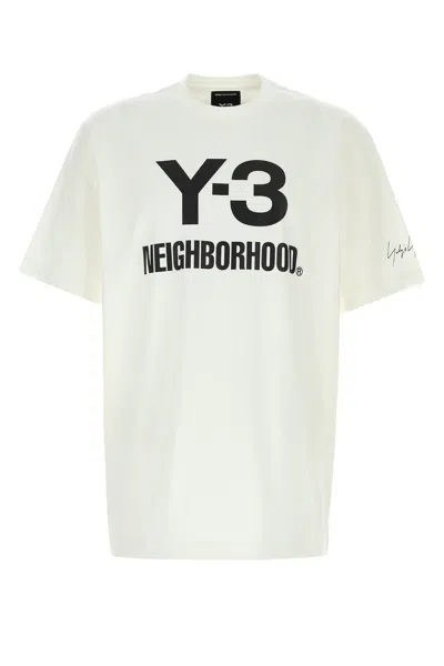 Y3 Yamamoto White Cotton Y-3 X Neighborhood T-shirt In Brown