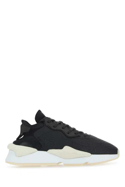 Y3 Yamamoto Y-3-style And-3 Kaiwa Sneaker In Leather And Fabric In Black