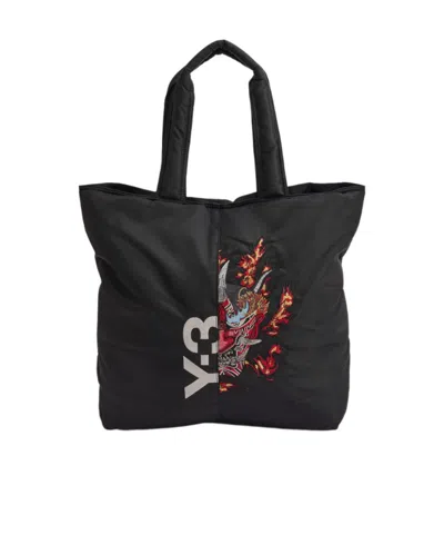 Y-3 Yashka Printed Tote Bag In Black
