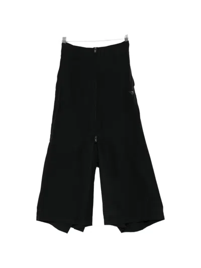 Y-3 Zip-fastening Palazzo Pants In Blue