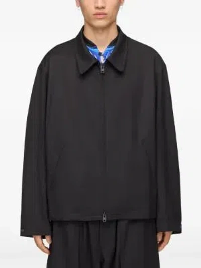 Y-3 Zip-front Collared Jacket In Black
