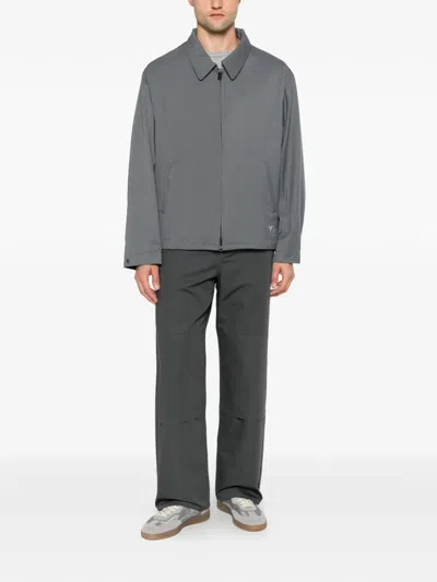 Y-3 Zip-up Logo-print Jacket In Gray
