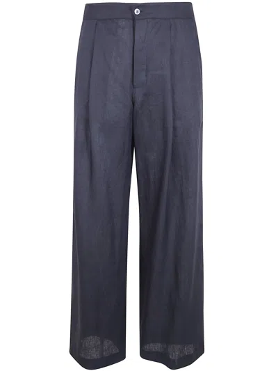 Y-81 Wide Trousers With Pleats In Black
