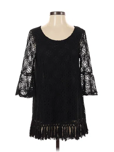 Pre-owned Ya Los Angeles 3/4 Sleeve Blouse In Black