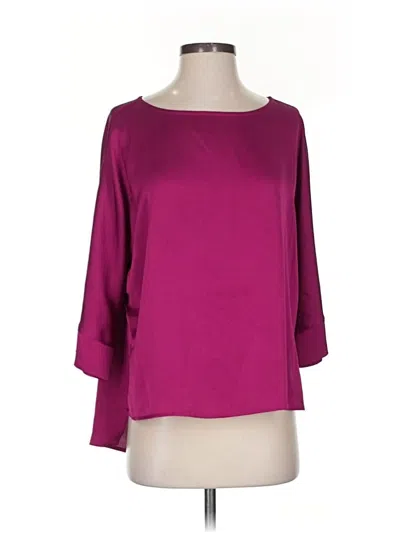 Pre-owned Ya Los Angeles 3/4 Sleeve Blouse In Burgundy