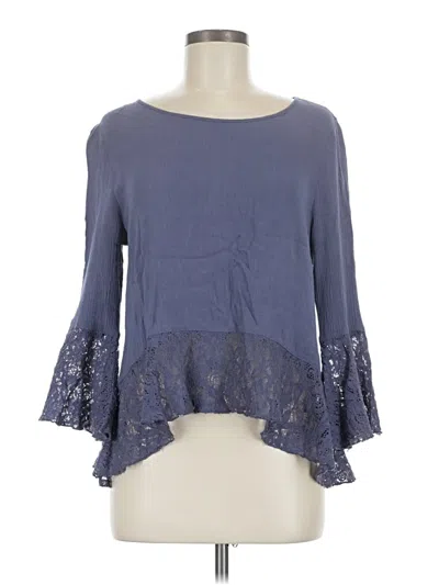 Pre-owned Ya Los Angeles 3/4 Sleeve Blouse In Gray