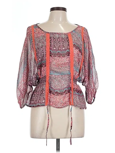 Pre-owned Ya Los Angeles 3/4 Sleeve Blouse In Red