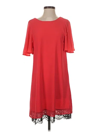 Pre-owned Ya Los Angeles 3/4 Sleeve Silk Top Pink Boatneck Tops