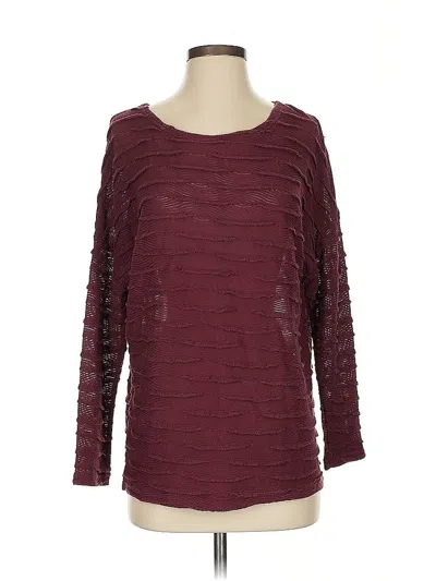 Pre-owned Ya Los Angeles 3/4 Sleeve Top Burgundy Boatneck Tops