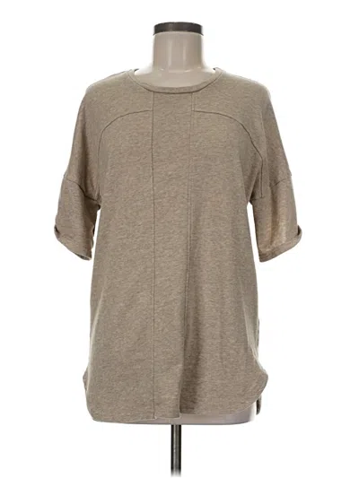 Pre-owned Ya Los Angeles 3/4 Sleeve T-shirt In Tan