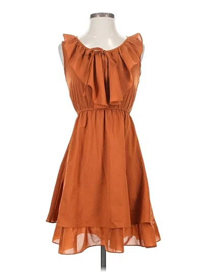 Pre-owned Ya Los Angeles Casual Dress In Brown