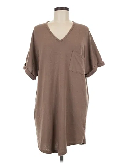Pre-owned Ya Los Angeles Casual Dress In Brown